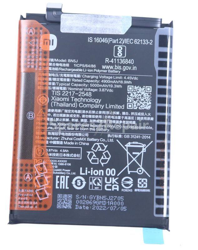 Xiaomi Phone Battery Packs - Bn5j Xiaomi 12t Pro (22081212ug) Akku Li ion 5000mah - 46020000F41Y