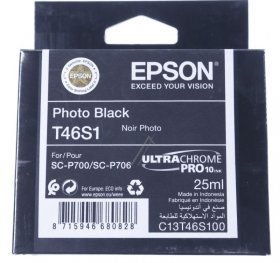 Epson Cartridge - T46s C13t46s100 Epson Ink Photo Black 25ml