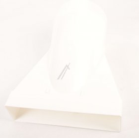 Naber Extractor Hose Adapter - T-est 125 Compair Top 4021047 Exhaust Adapter End Piece White - Round Ø125mm To Rectangular 55 5x218 5mm