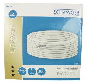 Schwaiger Cable/plugs/adapter - Kox810012 Coaxial Cable 10m 110db 7 0mm 3-fold Shielding
