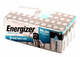 Energizer 1604d Alkaline Batteries - 6lr61 E301323207 Max Plus E-block (9v) 20 Pieces