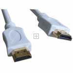 Compatible Hdmi Highspeed Ethernet Plug-plug - Hdmi Lead 1 4 White High Speed Ethernet 3m