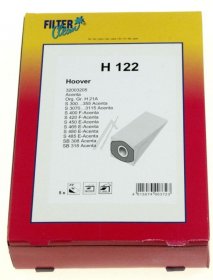 Filterclean Vacuum Cleaner Bags - H122 000155-k Paper Dust Bag X5+4 Filters