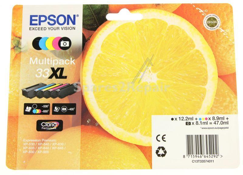 Epson Cartridge - 33xl C13t33574011 Ink Cartridge Multipack Cmyk+glossy 47ml