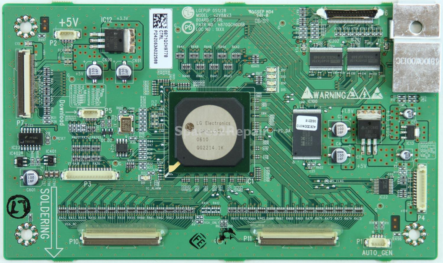 LG 42PC1D - 42V8&X3 CTRL - 6870QCH0C6B - 6871QCH077B - PDP 051228