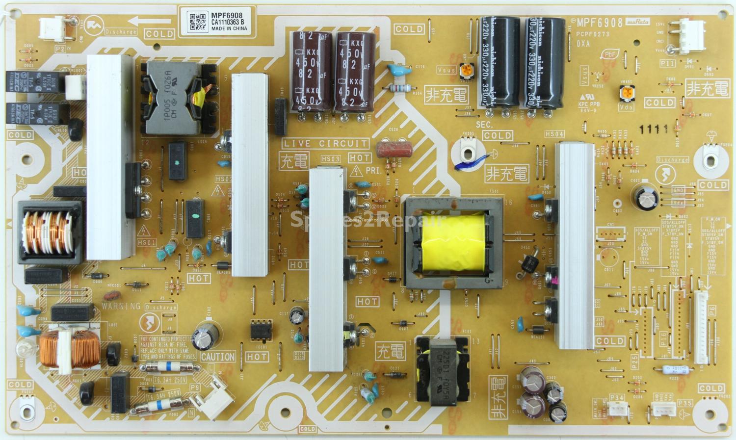 Panasonic TX-P50C3B - PSU - MPF6908 - PCPF0273