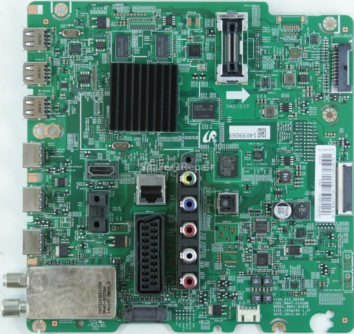Samsung UE46F6510SB - Main AV - BN94-07102K - BN41-01958B - HIGH_X12_UNION