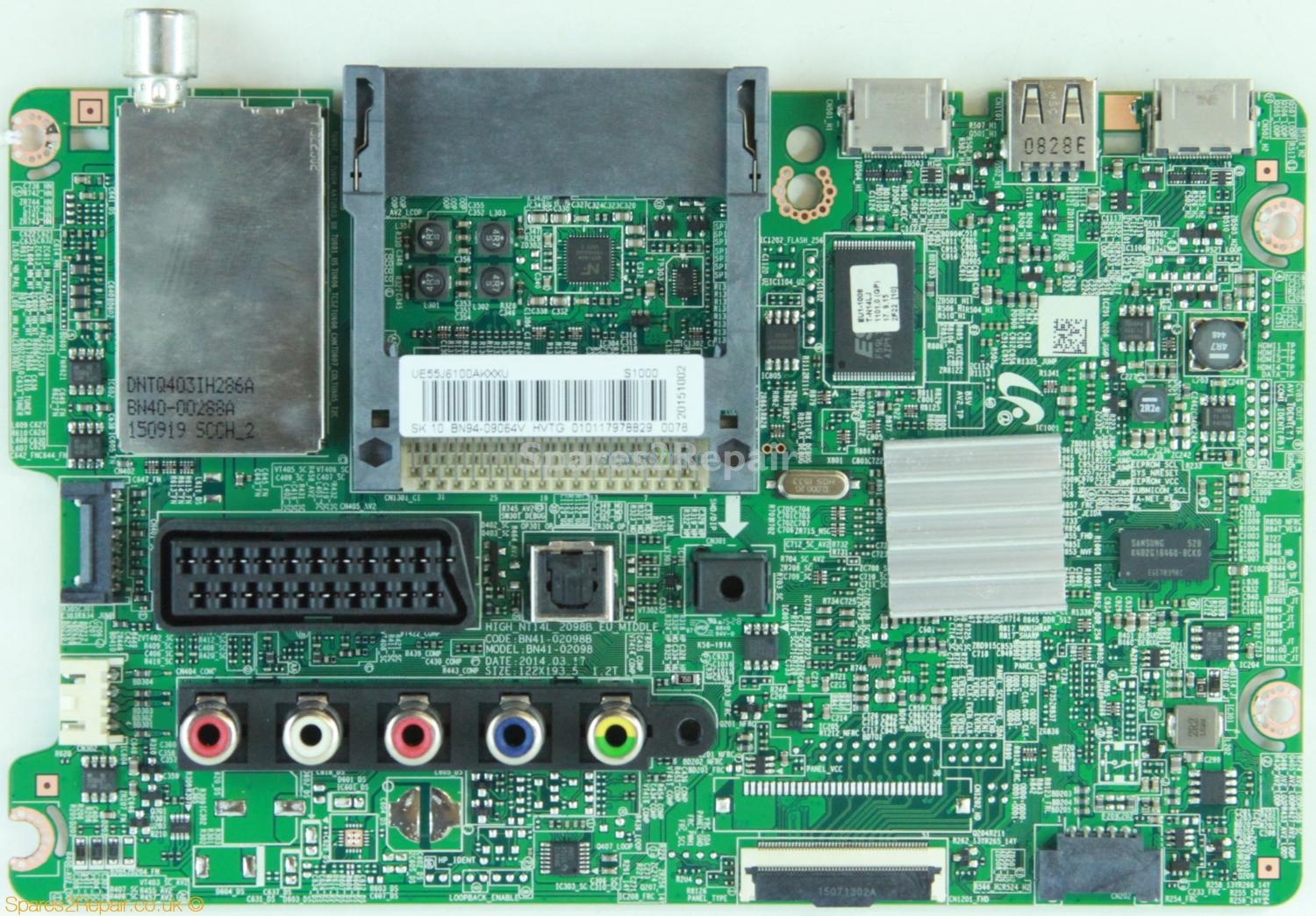 Samsung UE55J6100AK - Main AV - BN94-09064V - BN41-02098B - HIGH_NT14L_2098B_EU_MIDDLE