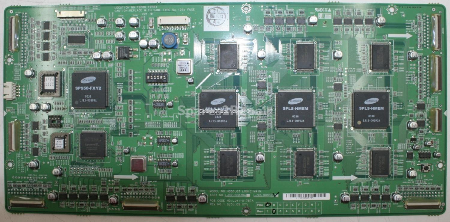 Samsung PPM63H3 - LVDS - LJ92-00839A A2 - LJ41-01787A R1.0 - HD50-63 LOGIC MAIN