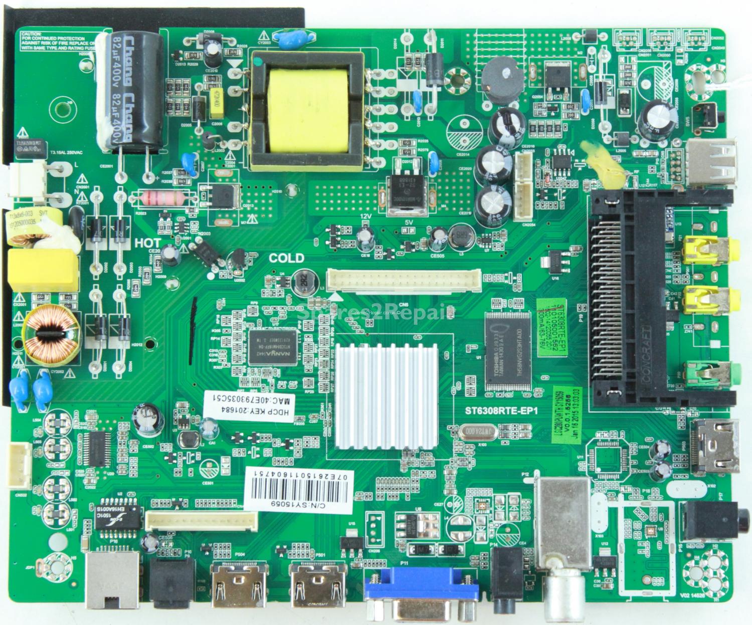 Seiki SE28HO02UK - Main Board - ST6308RTE-EP1 - SY15059 - 890-M00-07E26